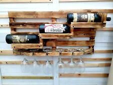 Handmade Wooden Wine Display Unit Bottle Rack Wine Glass Cabinet Homemade 