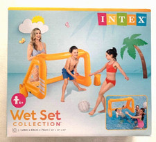 INTEX INFLATABLE FLOATING GOAL SET WITH BALL & WEIGHT BAGS IN ORANGE  58507NP