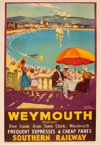 Vintage railway poster - vintage,
