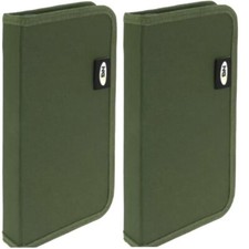 2 x NGT Stiff Rig Wallet with 20 Pins Green for Carp Coarse Fishing Hair Rigs