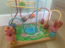 Wooden Toy Activity Cube Beads Maze Early Learning Centre toddler preschool