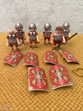 Six Playmobil Roman Soldiers with Weapons  & Shields