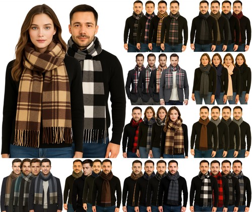 Men scarf wool blend - blend, knit
