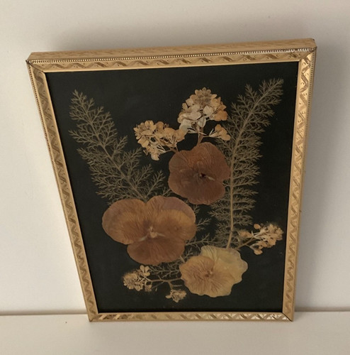 Vintage framed hand pressed - vintage,