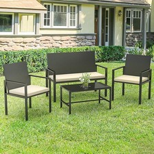 Piece garden sofa set - 4, table