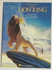 Elton John Tim Rice The Lion King Alto Saxophone Sax - Large writing Sheet Music