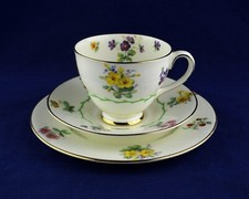 Early Royal Doulton V1566 x1 Trio Floral Tea Cup & Saucer - Springtime - Perfect