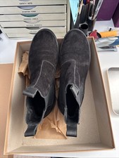 Russell & Bromley Black Suede Bumble Boots Size 39