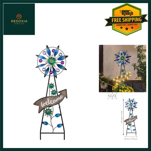 Vibrant metal flower garden - metal,