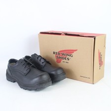 RED WING SHOES Safety Work Shoes Black Leather Puncture Resistant Boxed UK 6-EHB