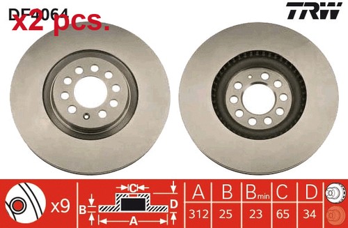 Pcs front brake disc rotos - front,