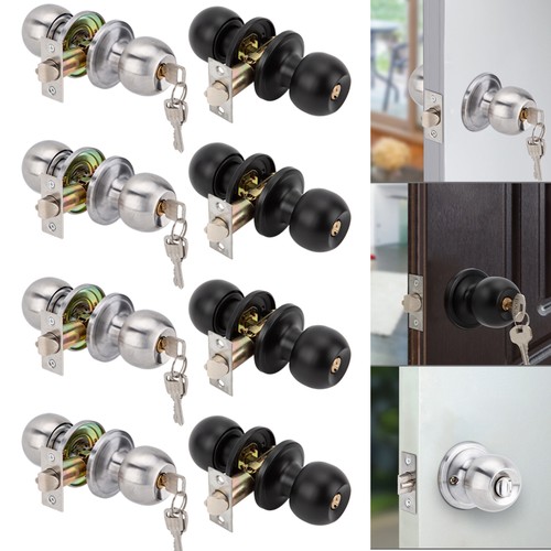 Round handle lever door lock - round,
