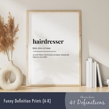 Funny Definition Poster Prints (A–K) – Humorous Wall Art Home Decor Gift