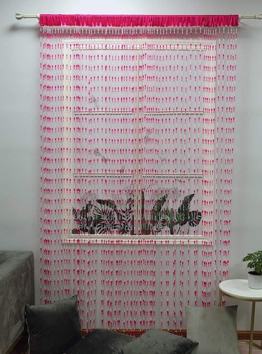 White and pink acrylic - white,
