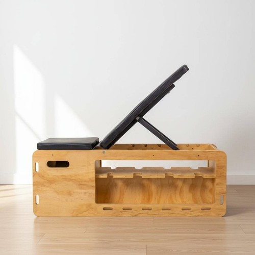 Wooden exercise bench - wooden,
