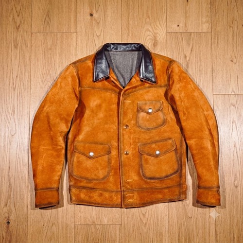 Men suede leather jacket - suede,