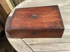 Antique Wood Brass Writing