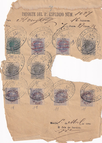Spain 1886 philippines - spain,
