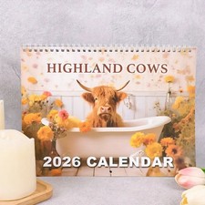 2026 Highland Cow Calendar