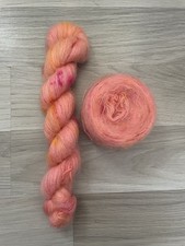 Hand Dyed Yarn Botanical Yarn Mohair Silk Lace 2x50g