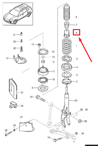 Porsche cayenne 92a shock - cayenne,