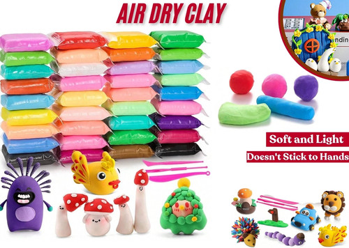 Colors air dry - dry, clay
