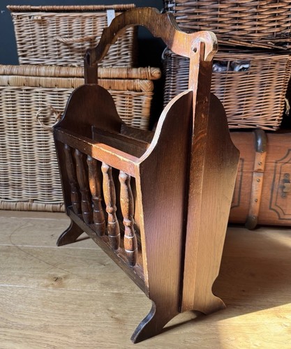 Vintage wooden magazine rack - ,
