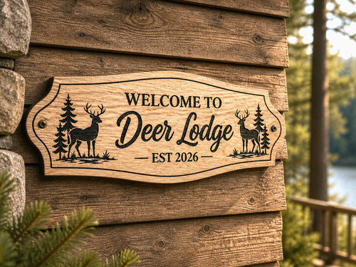 Personalised oak house sign - oak,