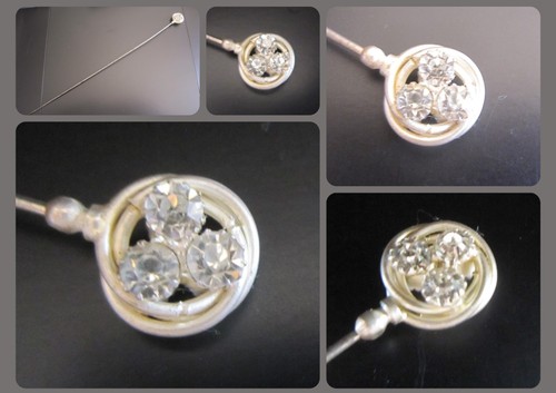 Vintage hat pin glitzy - vintage,