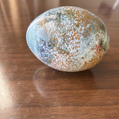 Art glass iridescent egg - glass,