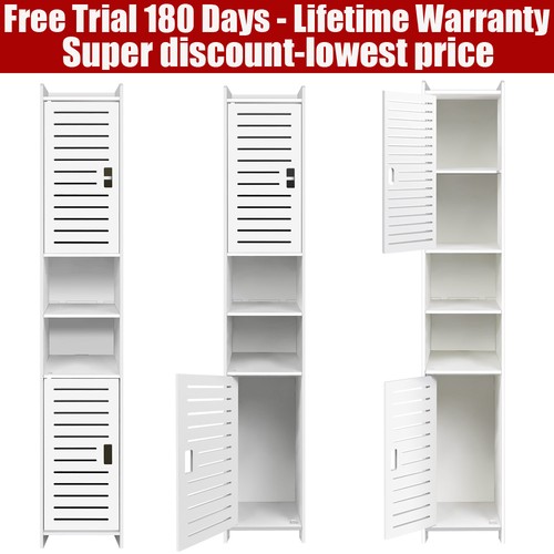 White bathroom cabinet - white,