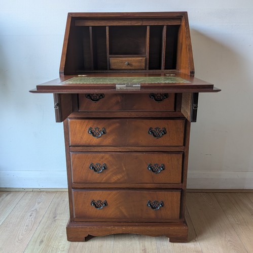 Flame mahogany slim bureau - mahogany, |