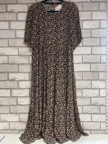 Zara black pale pink floral - &,