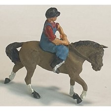 2 horses and riders (male and