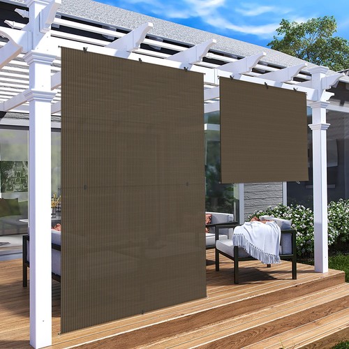 Brown patio sun shade roller - patio,