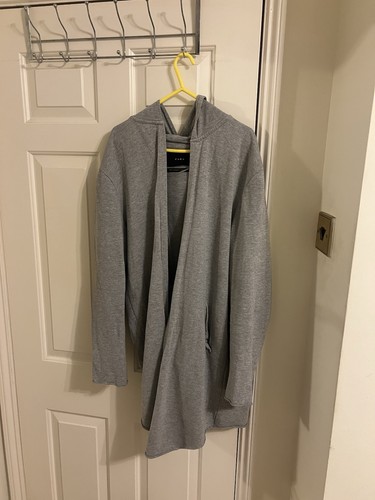 Zara mens hooded - cardigan, grey