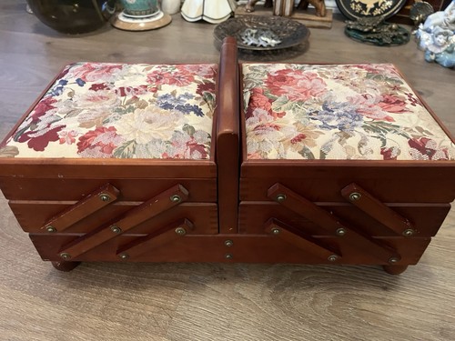 Tier wooden sewing caddy - sewing,