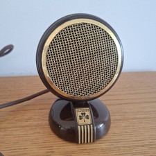 Grundig G.C.M.3 Brown Bakelite Condenser Microphone Vintage 1950s, UNTESTED.