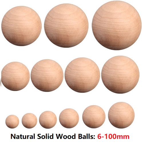 Natural wood solid - wood, balls