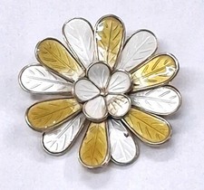 Norwegian Silver Enamel Brooch /Knut Andreas Rassmussen / Flower Brooch