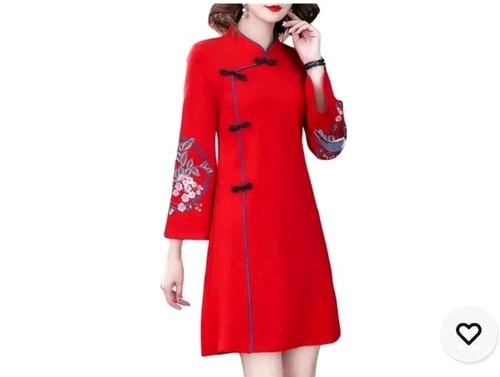 Embroidery cheongsam qipao - cheongsam,