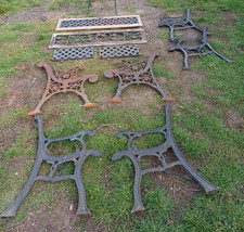 Vintage Cast Iron Garden Bench