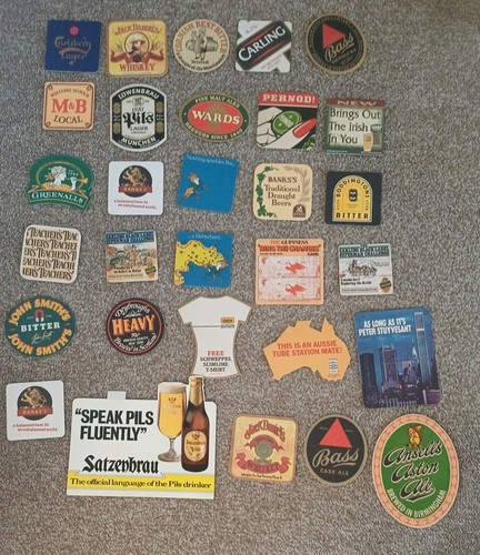 Vintage beer mats - beer,