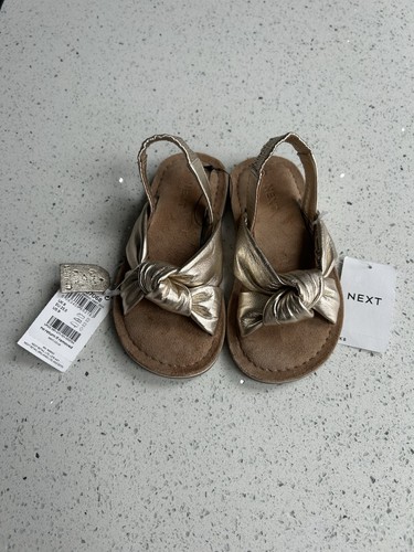 Bnwt next girls gold leather - next,