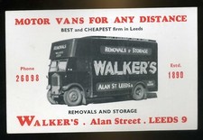 LEEDS / ADVERT  Walker's Removal and Storage  of Alan Street  image of Van 