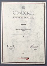 BRITISH AIRWAYS CONCORDE BLANK UNUSED AIRLINE FLIGHT CERTIFICATE BA SUPERSONIC