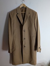 Limehaus Men's Wool Cashmere Camel Long Coat Size 46L XL BNWT