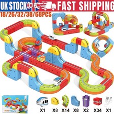 Magnetic Cube Blocks Anti-gravity Race Track Car Set,KlickRail Electric Car Set