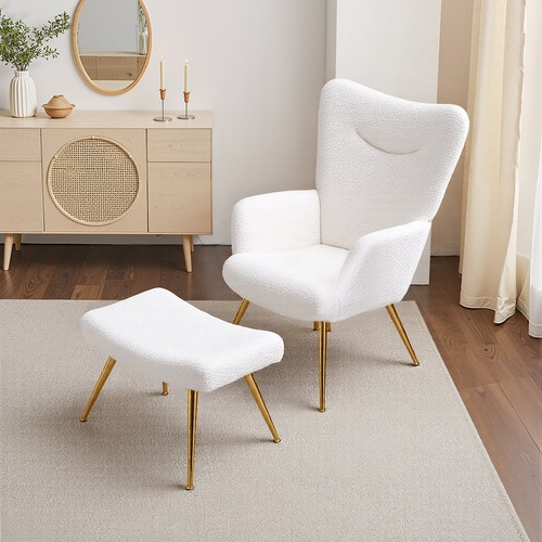 Upholstered boucle accent - upholstered,