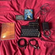 Vintage Retro Sinclair ZX Spectrum Keyboard  Cables Games Manual & Power Supply